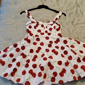 1950's style cherry pattern dress.